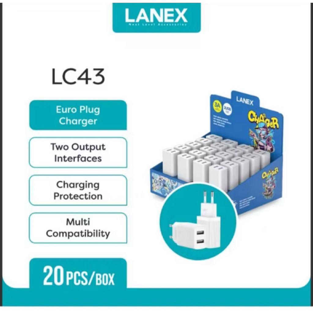 Adaptor Lanex LC43 3A 2USB