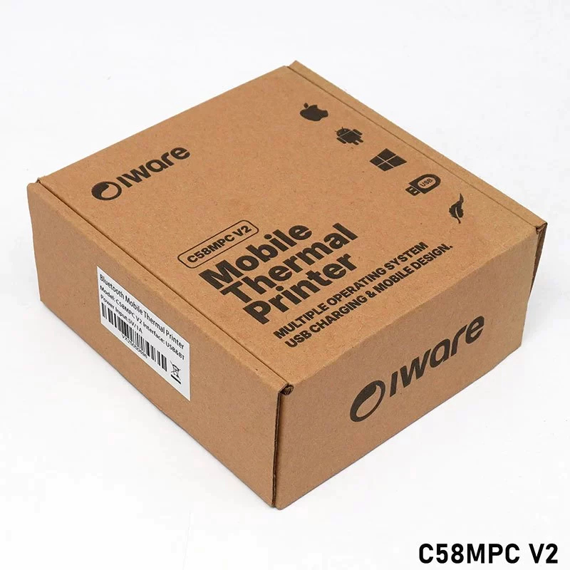 Iware Portable Mobile Printer Thermal Mini MP C58MPC V2