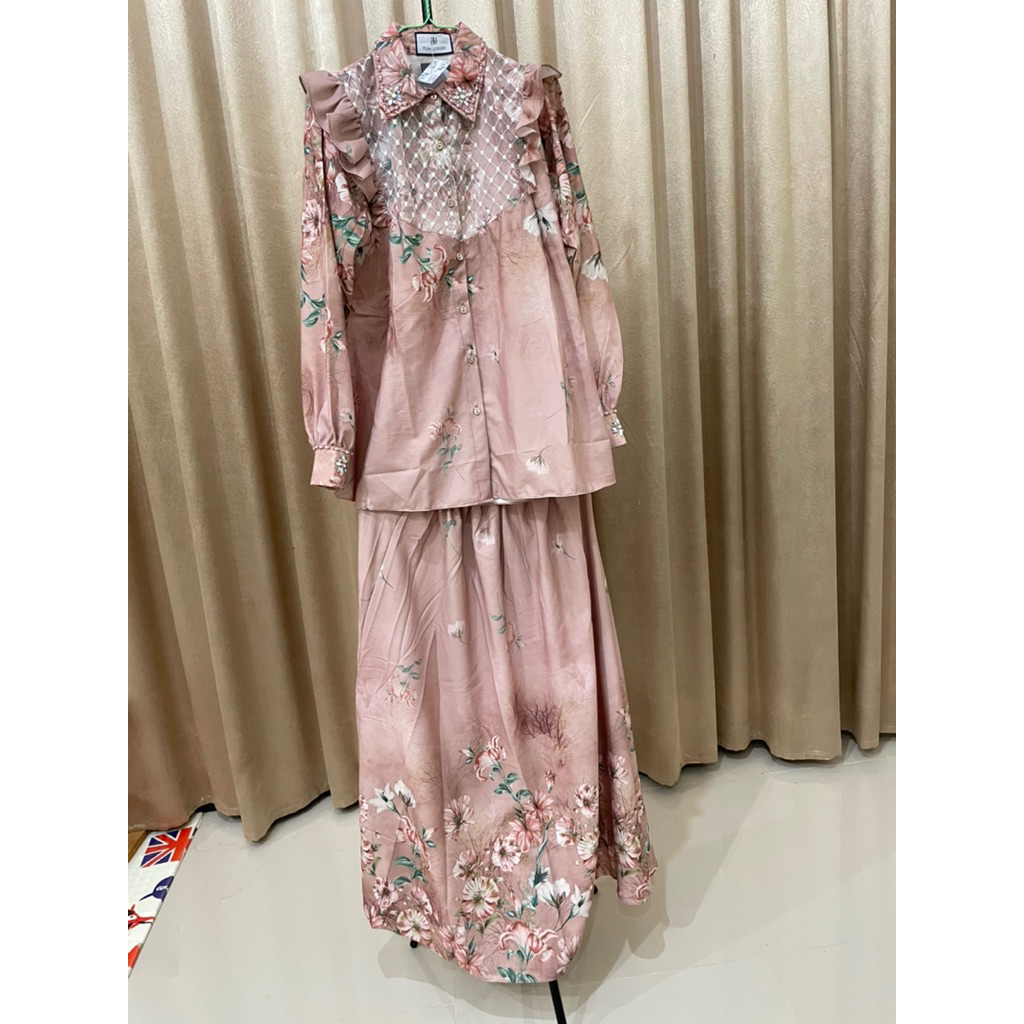 setelan rok premium bunga2