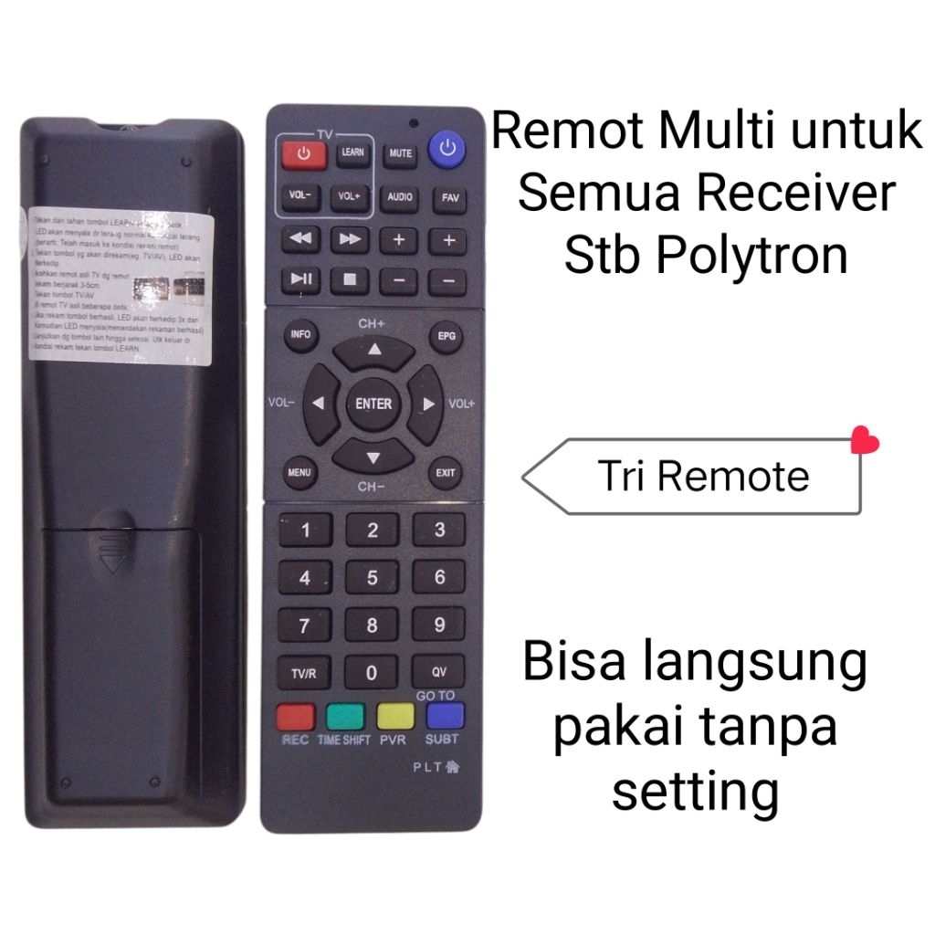Remote Remote Multi Untuk Semua Receiver Set Top Box STB POLYTRON