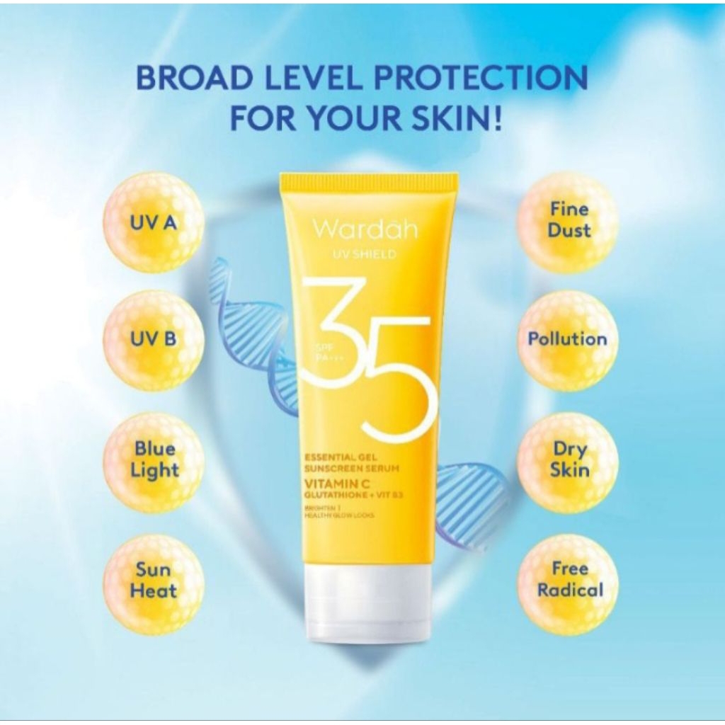 Wardah uv Shield sunscreen serum vitamin c
