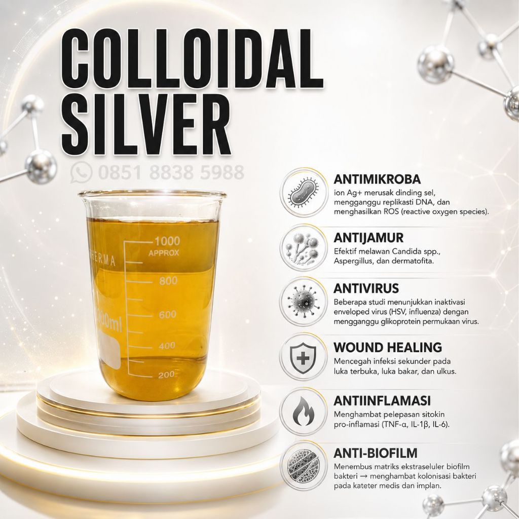 Colloidal Silver, Ionic Silver Nano Teknologi Refill 1150ml