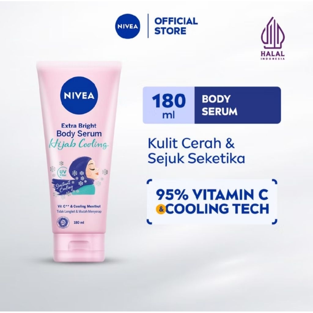 Nivea extra bright hijab cooling.