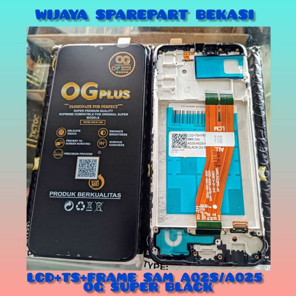 LCD TOUCHSCREEN +FRAME SAMSUNG A02S (SM-A025) OG PLUS BLACK