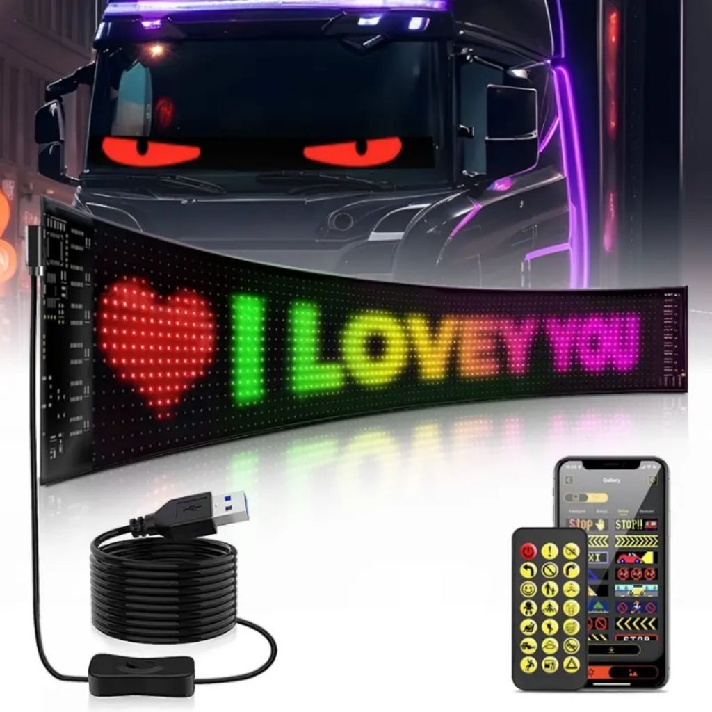 LED matrix panel running teks fleksibel USB