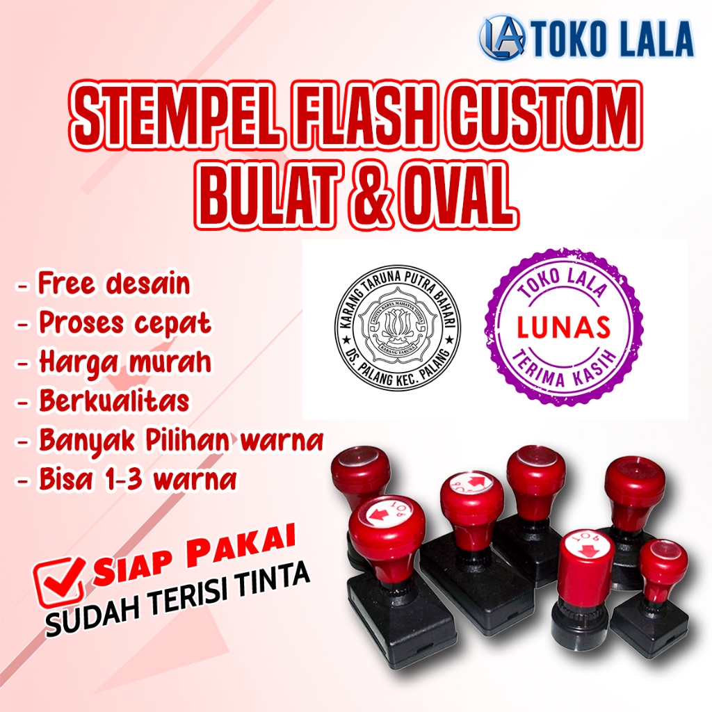 STEMPEL FLASH CUSTOM BULAT & KOTAK