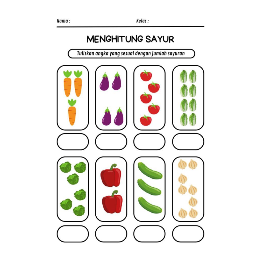 aneka worksheet anak 3+