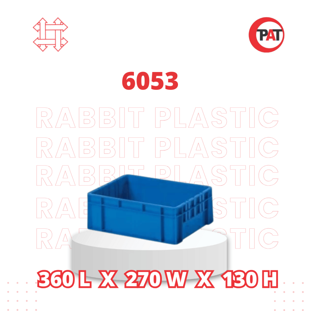 Rabbit Container Plastik Rapat 6053