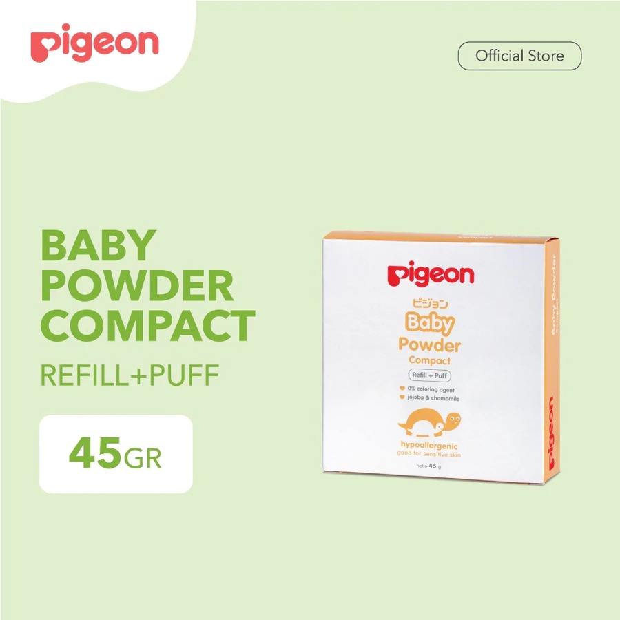 PIGEON POWDER COMPACT CHAMOMILE WHITE 45GR & COMPCT CHAMOMILE REF 45GR