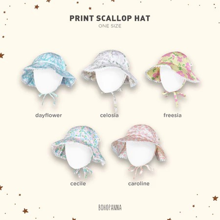 Bohopanna - Print Scallop Hat