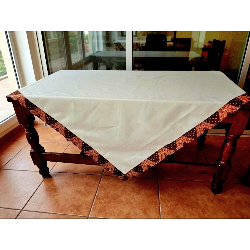 Taplak polos list batik 100x100 cm