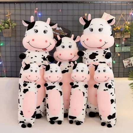 Boneka Guling Sapi 80cm Bahan Plush Import Boneka Guling Sapi 80cm Lembut Halus