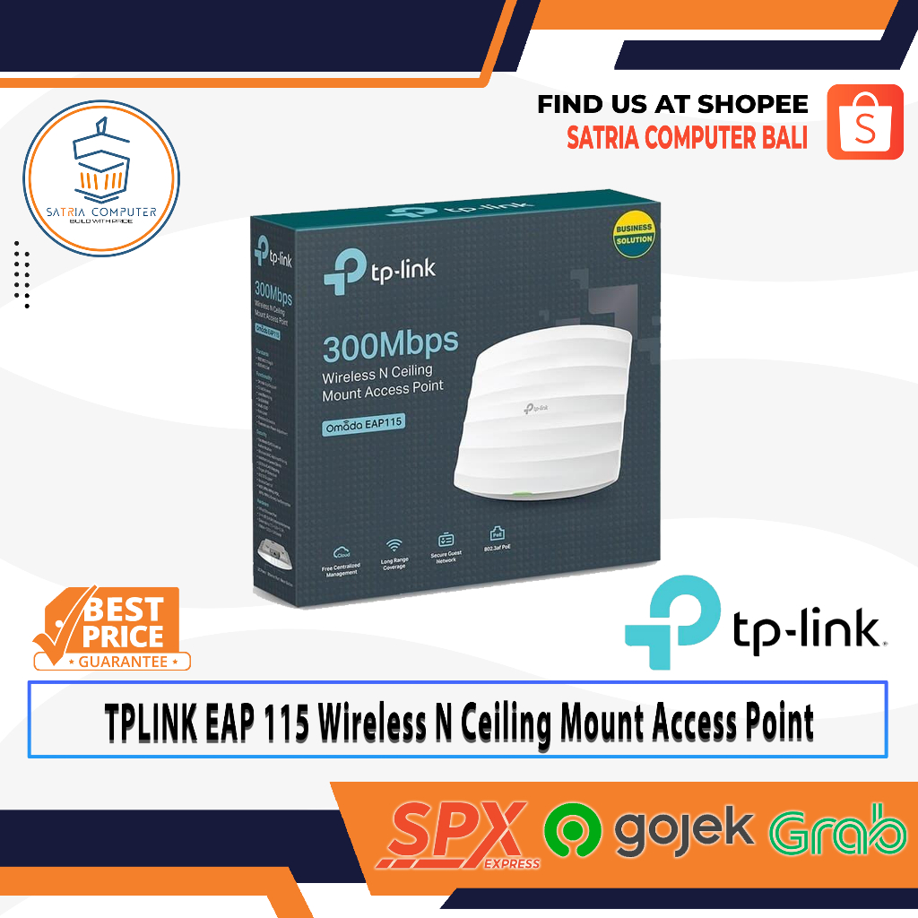 TPLINK EAP 115 Wireless N Ceiling Mount Access Point