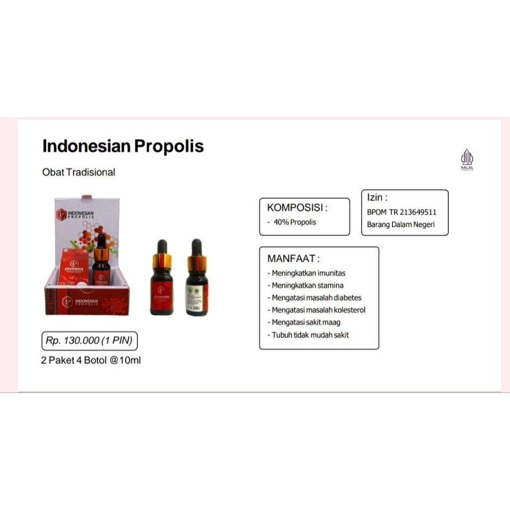 Indonesian propolis obat herbal