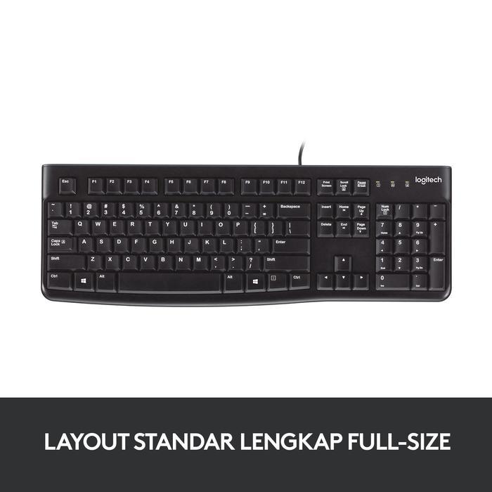 Logitech K120 USB Wired Keyboard Plug and Play