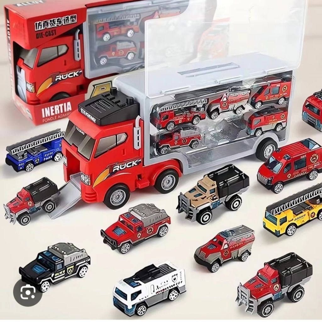 mobil mainan container full set ytt