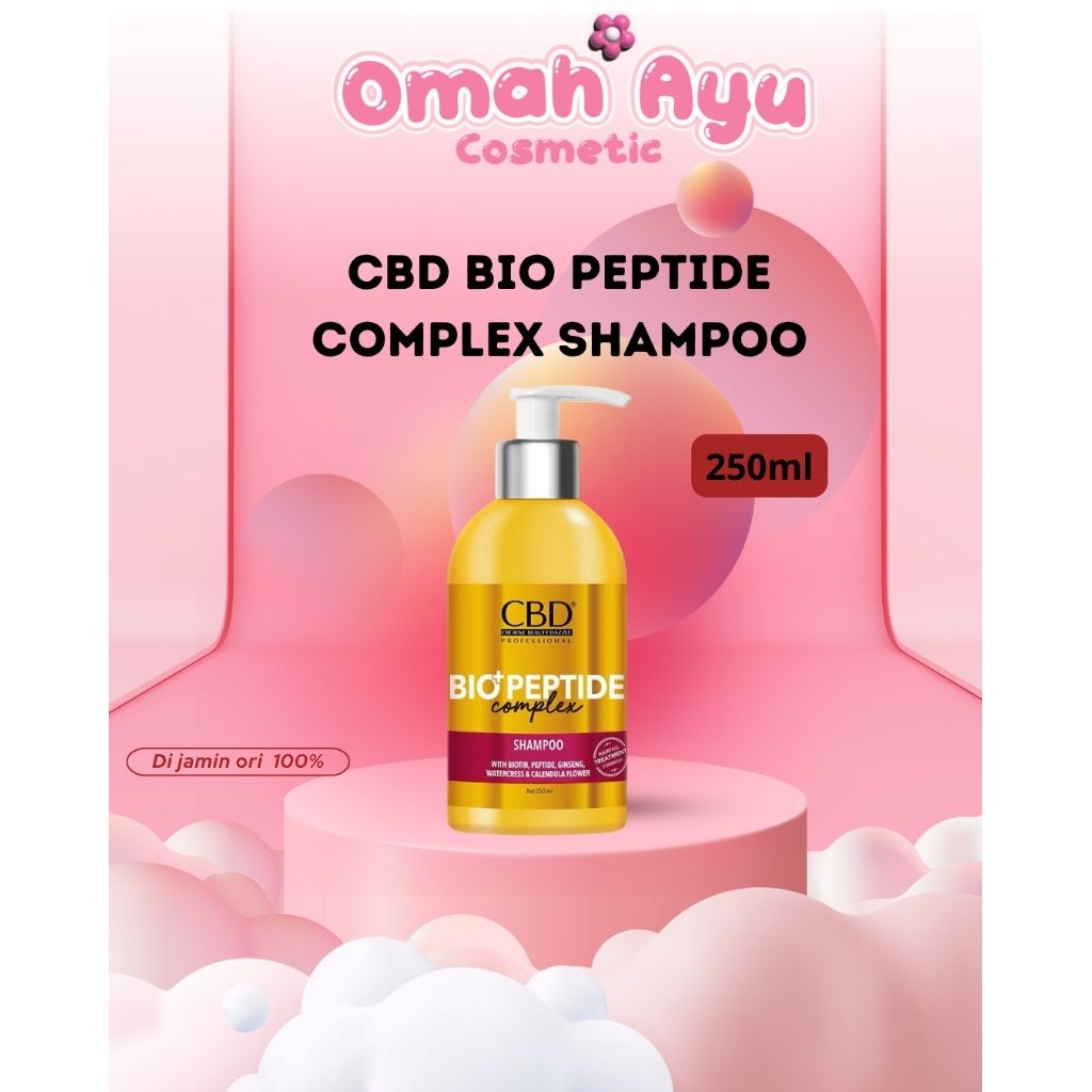 ❤️ OMAH AYU ❤️ CBD BIO+PEPTIDE COMPLEX SHAMPOO 250ml