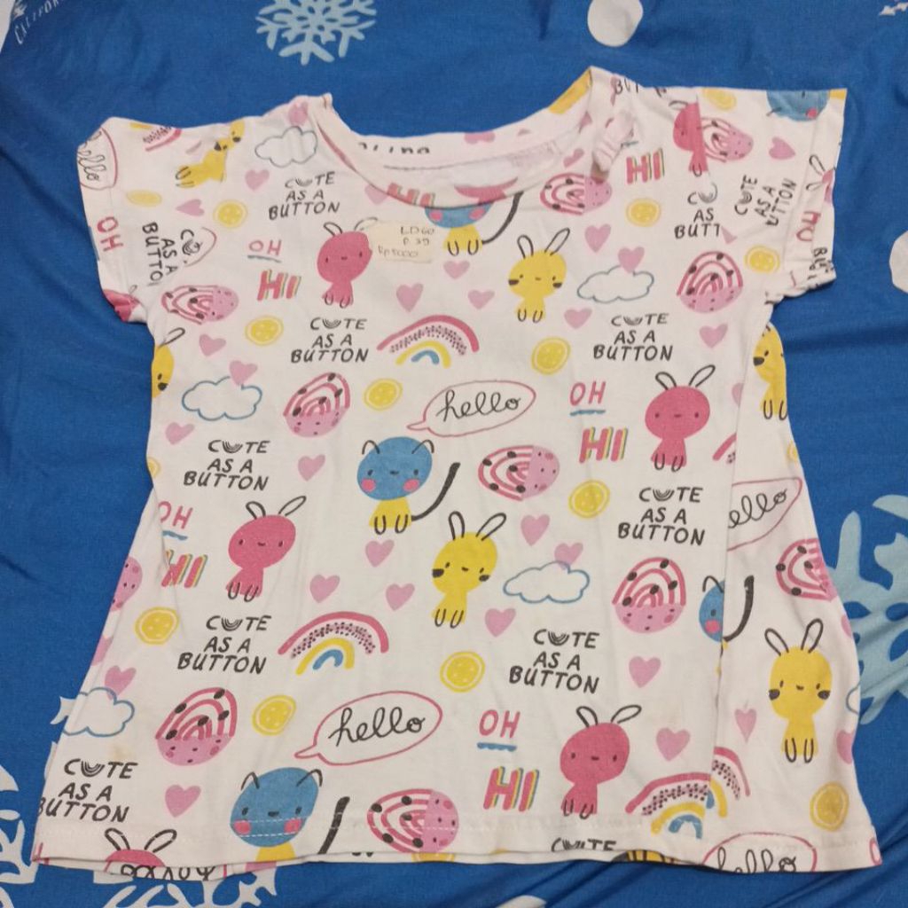 kaos anak second pelangi