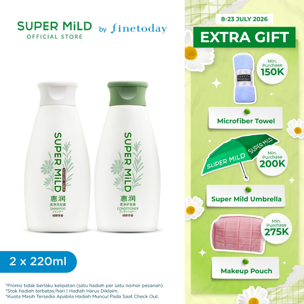 [BUNDLE] SUPER MILD F(F) Green Meadow Shampoo + Conditioner 220ml