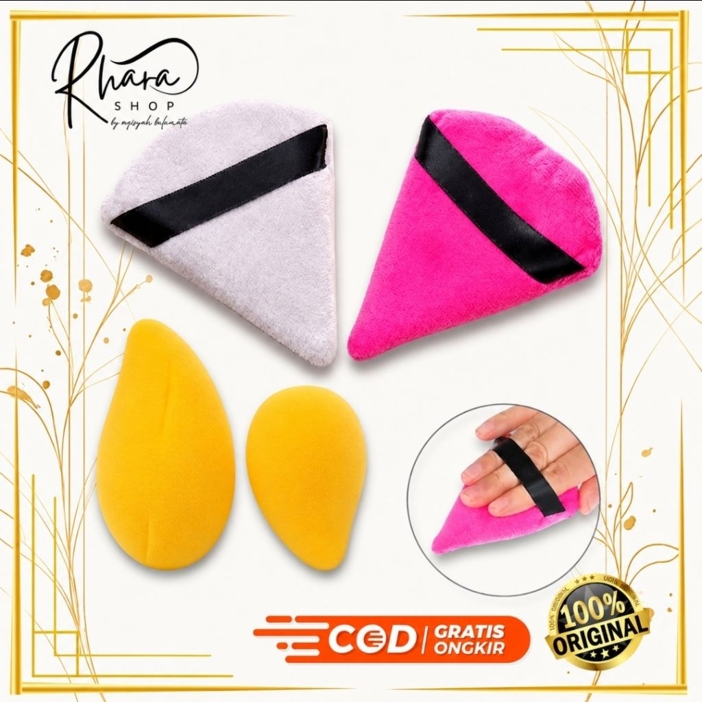 Sponge Makeup Mangga & Segitiga – Beauty Blender Puff Bisa COD