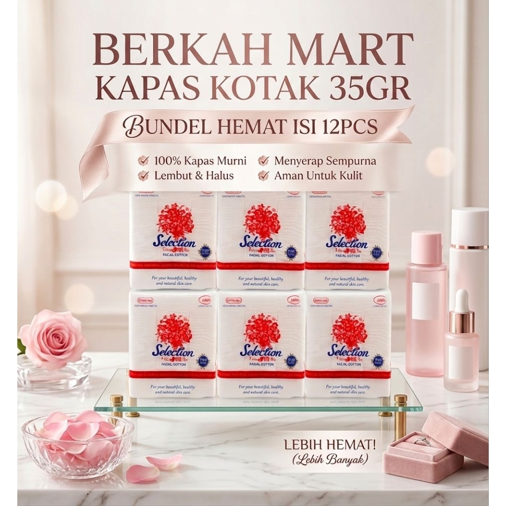 Kapas wajah selection 12 pcs