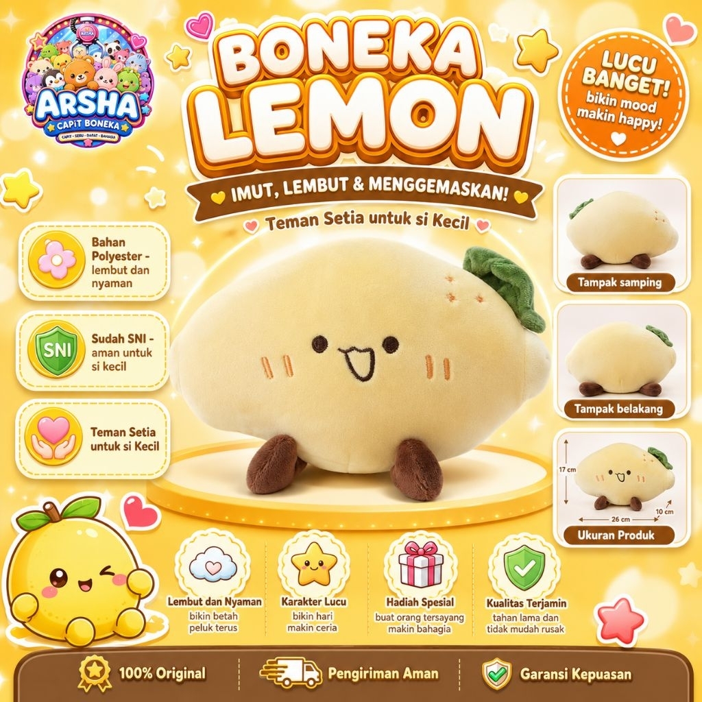 Boneka Capit FuniFun Ohsome Capit Boneka Lemon