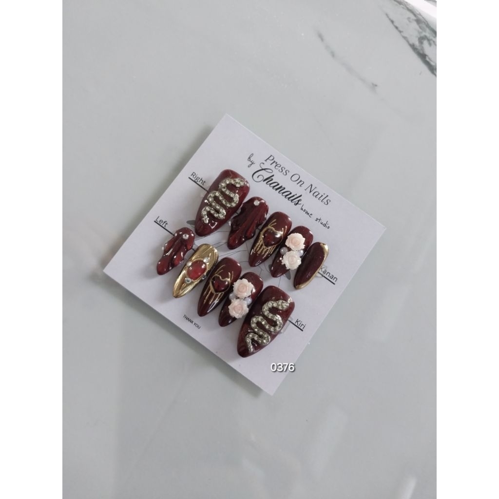 0376 press on nails premium set