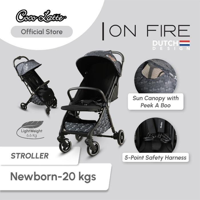 COCOLATTE | ON FIRE Auto-Fold Compact Stroller / Chocolate Stroller