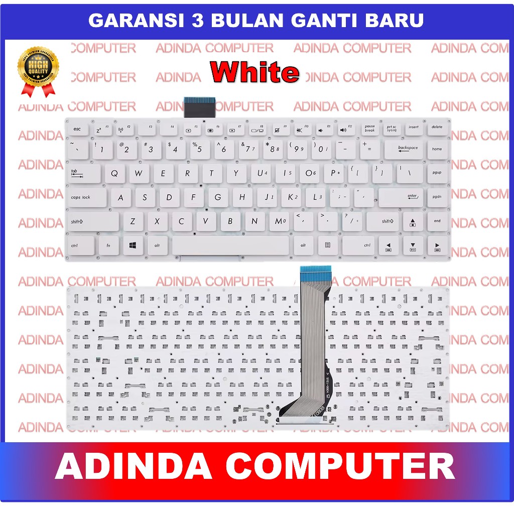 Keyboard Asus E402 E402M E402MA E402S E402SA E403 E402N E403S E403SA E402W E402WA Putih White