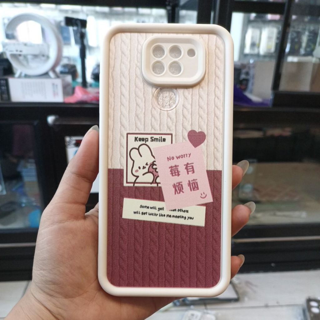 CASING SILIKON MOTIF KEEP SMILE REDMI NOTE 9