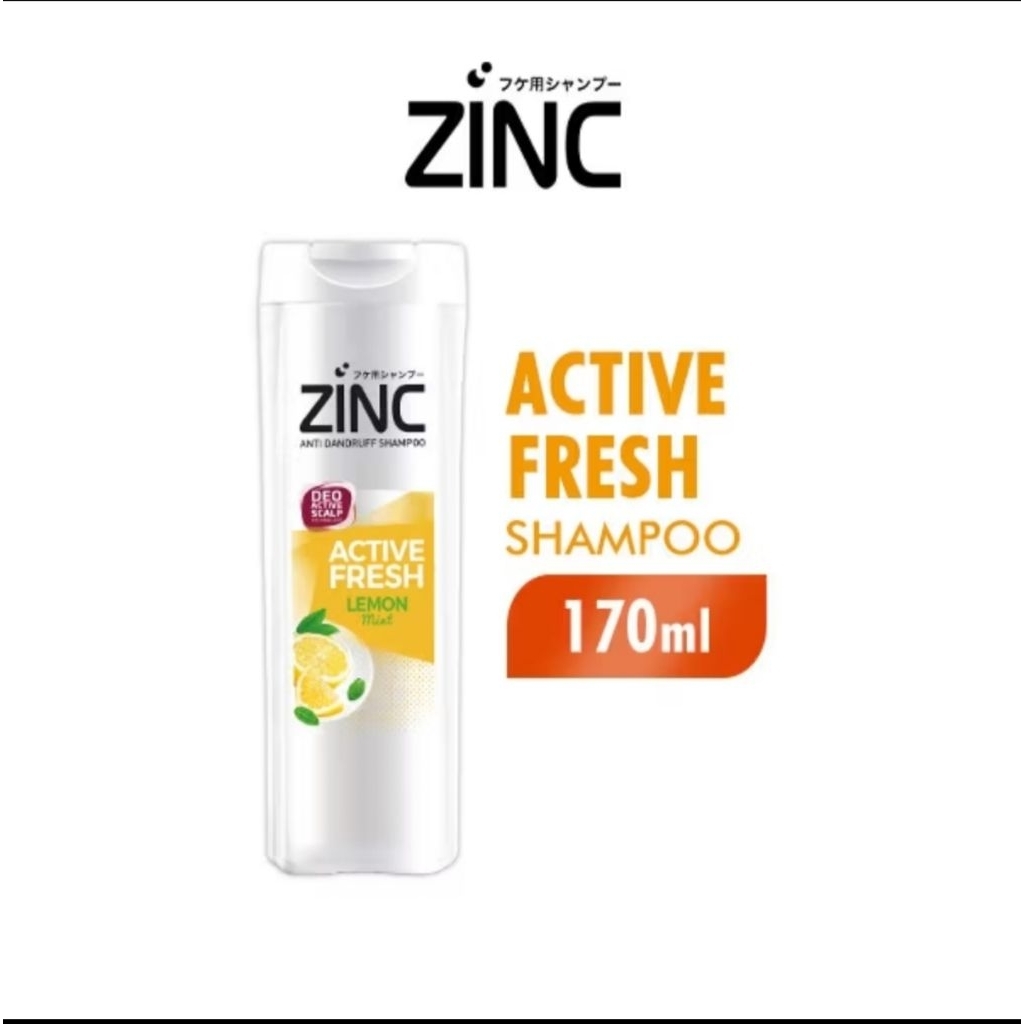 zinc shampoo active fresh dan active soft care 170ml