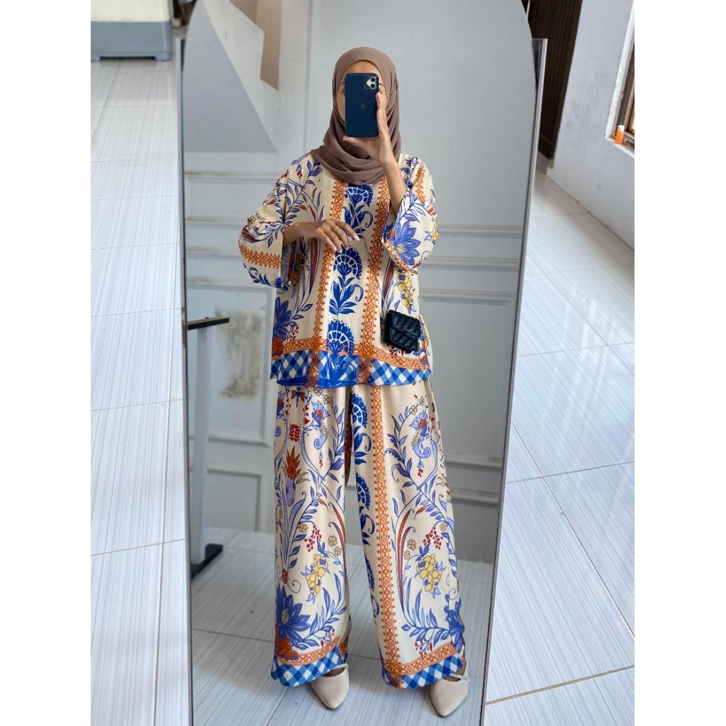 [BISA COD] Lyly one set rayon premium Ld 120 cm