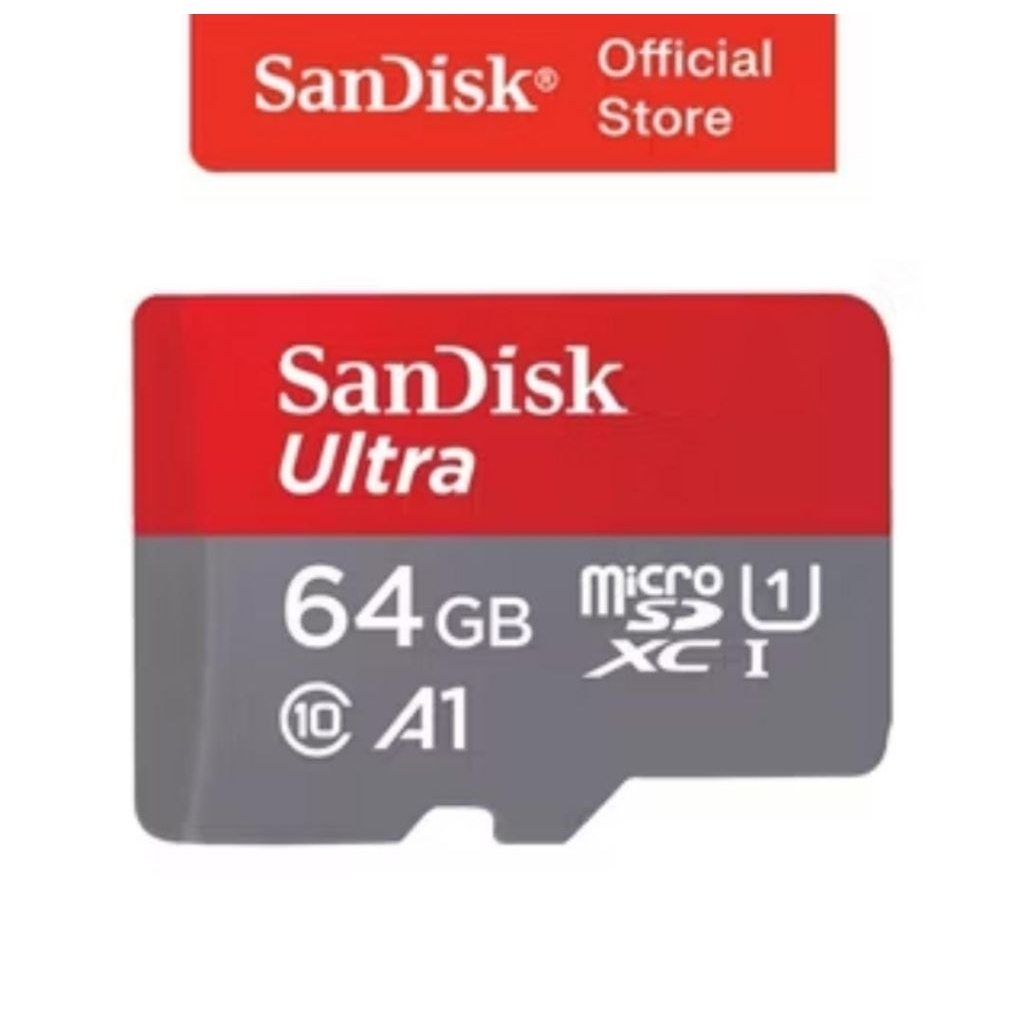 Micro SD Sandisk 64GB Ultra Class 10 Memory Card A1