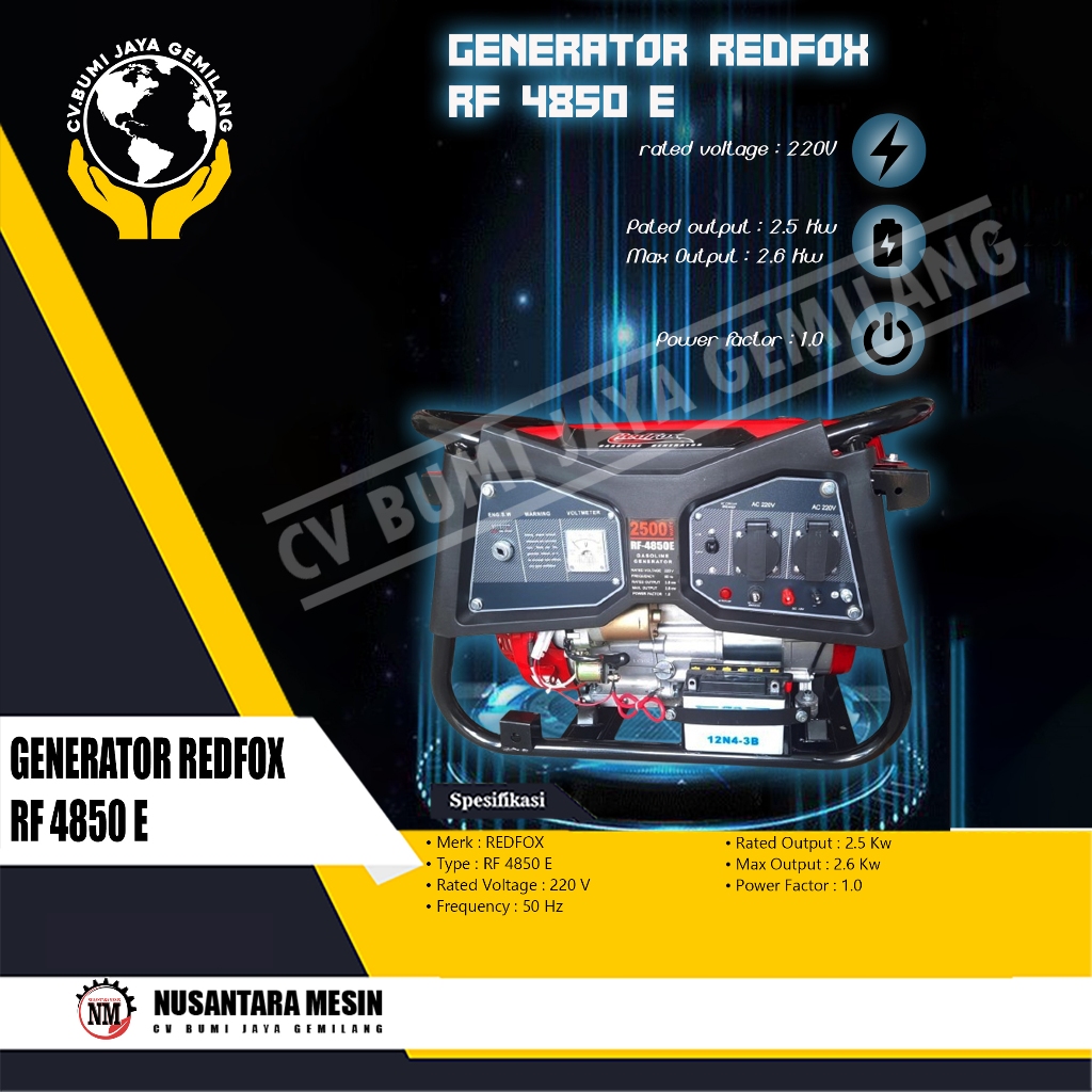 GENERATOR REDFOX RF 4850 E