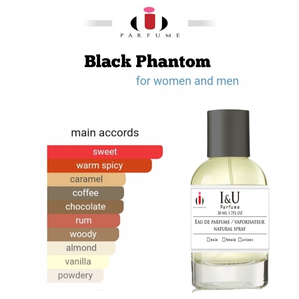 I&U PERFUME BLACK PHANTOM INSPIRED EXTRAIT DE PARFUM