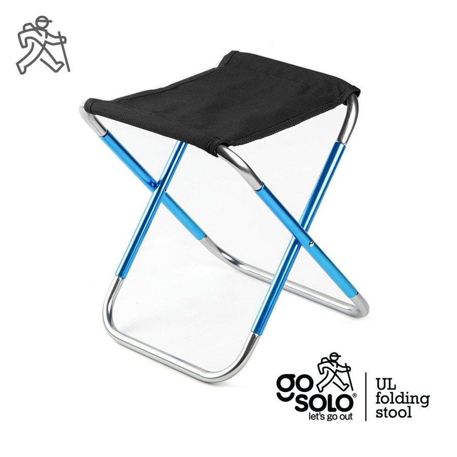 Go Solo UL Folding Stool - Blue Silver