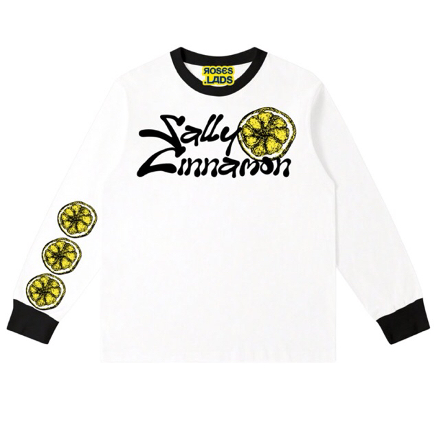 "longsleeve sally cinnamon putih ringertee"