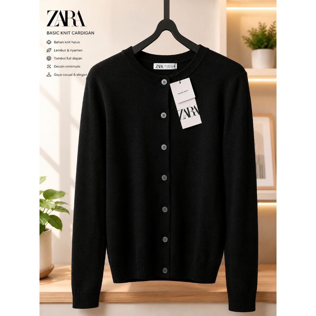 cardigan hitam