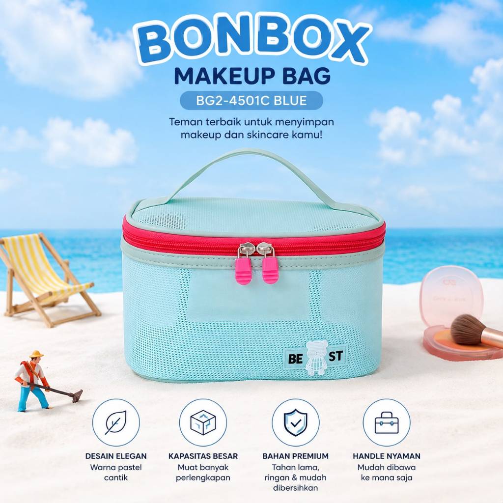 BONBOX Makeup Bag BG2-4501C Blue
