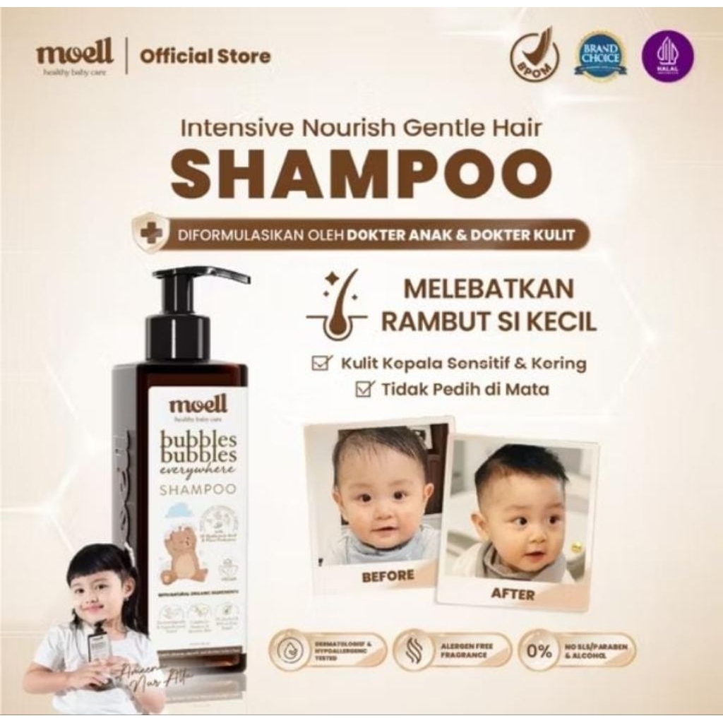 MOELL BUBBLES BUBBLES EVERYWHERE SHAMPOO 185gr