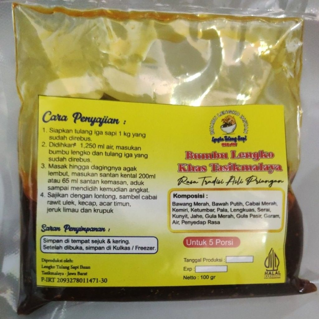bumbu lengko instan tulang sapi