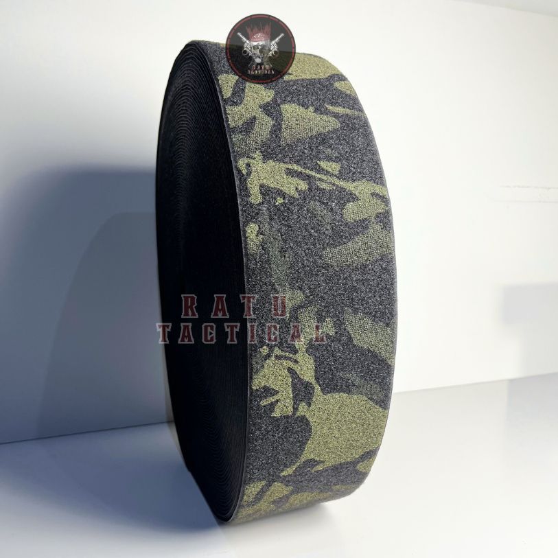 Velcro Perekat Halus Multicam Black Hook and Loop