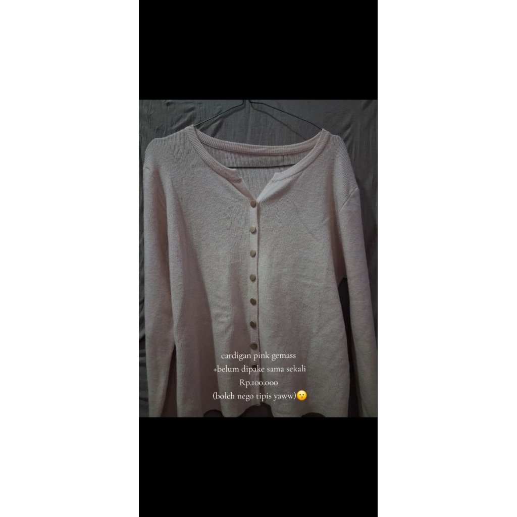PRELOVED - Cardigan Pink Premium