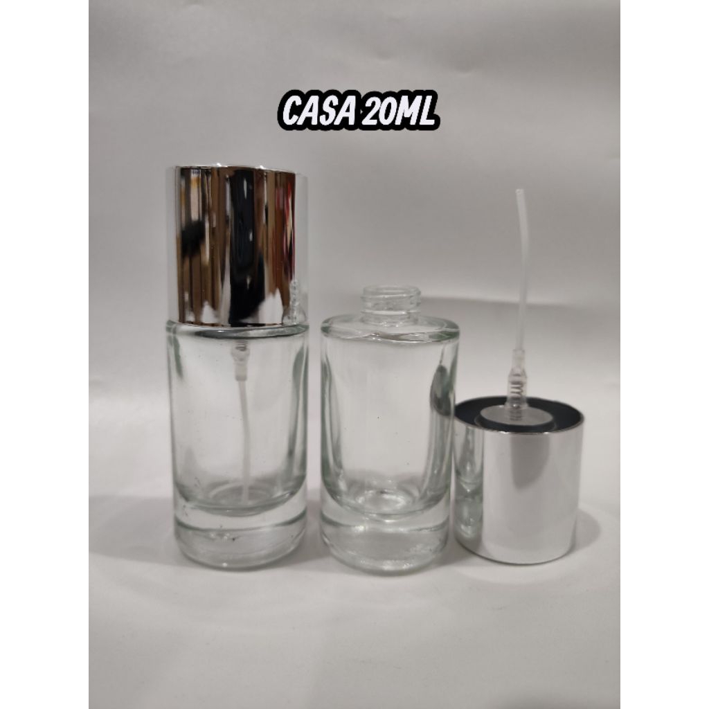 BOTOL CASA 20ML TUTUP SILVER