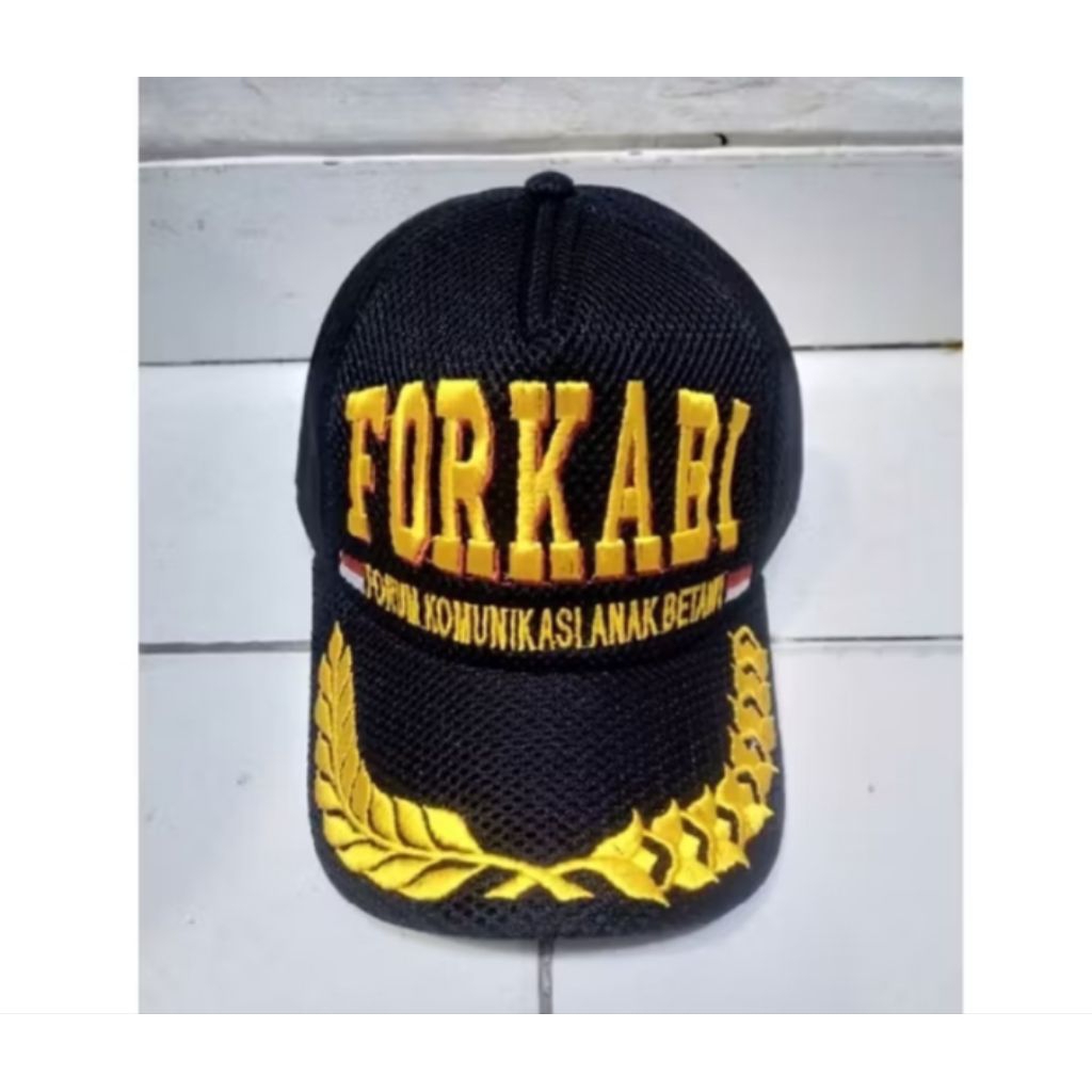 TOPI FORKABI FULL BORDIR