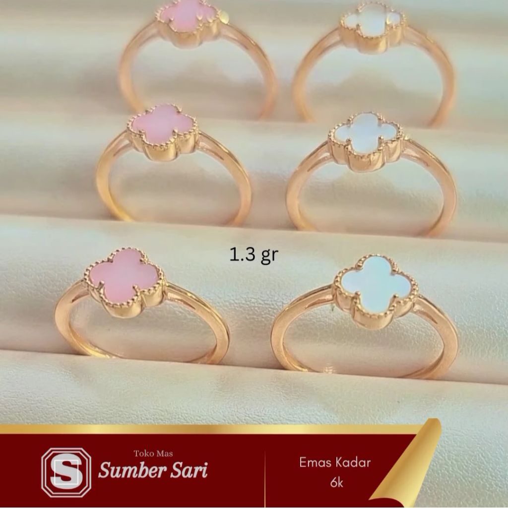Cincin Bunga Variasi Warna