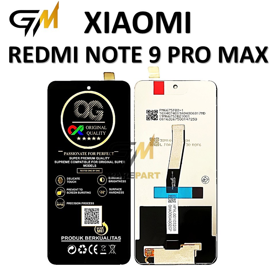 LCD TOUCHSCREEN XIAOMI REDMI NOTE 9 PRO MAX ORIGINAL 100% FULLSET