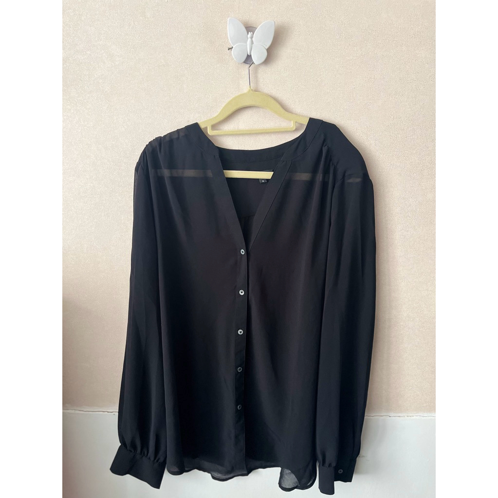 blous transparan vneck