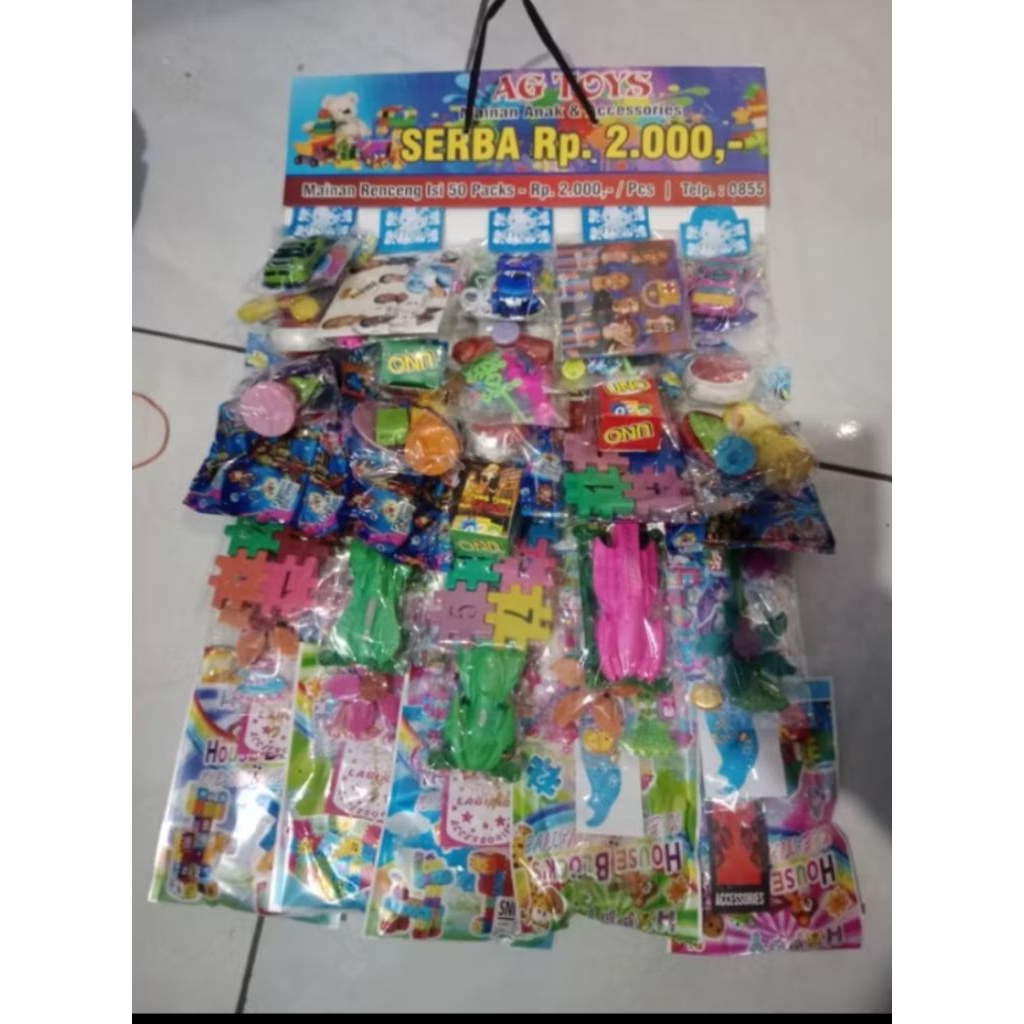mainan serba 2.000 paket rencengan