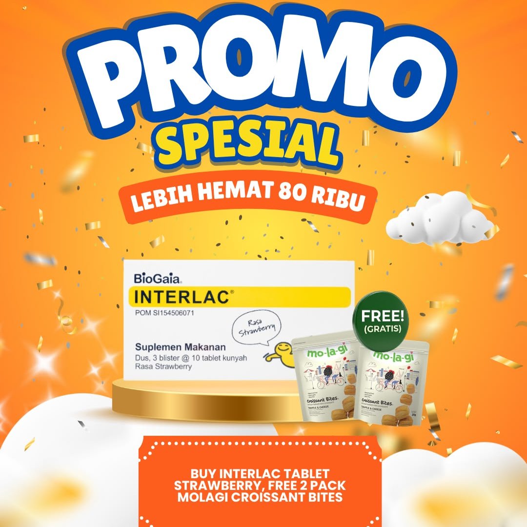 INTERLAC Tablet Probiotic (Strawberry) 3x10